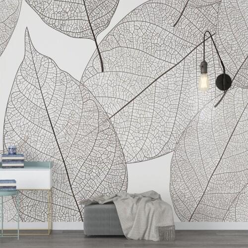 Custom Mural Wallpaper Modern Minimalist Leaf Veins Texture Wallpaper Living Room Bedroom Background Mural Wallpaper Home Decor