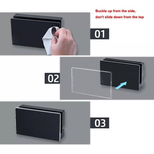 100 PCS Transparent Protective Shell Case for Switch for N-S Host Base Charging Base TV Dock Shock-Absorption and Anti-Scratch