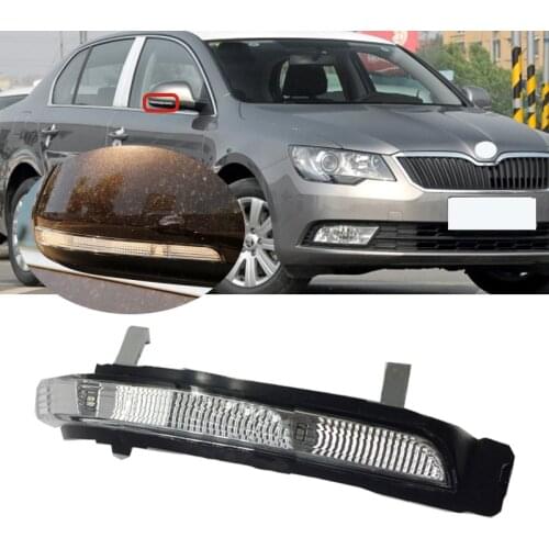 Roavia For Skoda Octavia A5 A6 Superb 2009-2013 Outside Rearview Mirror Turn Signal Light Side Mirror LED Flashing Indicator Lam