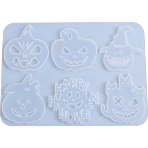 Halloween Pumpkin Silicone Mold 6 Shapes Pumpkin Resin Casting Mold Halloween Party Decoration Supplies for DIY Crafts