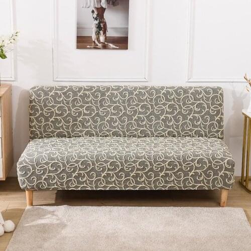 Folding Sofa Bed Cover All-inclusive Without Armrest High Luxury Relief Jacquard Series Elastic Slipcover Sofa Protector Cover