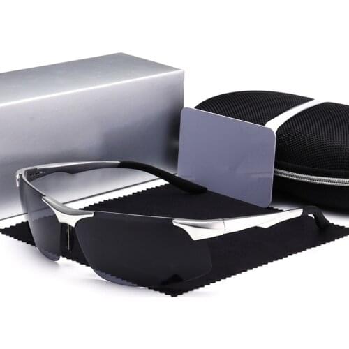 High Quality Ultra-Light Aluminum Magnesium Sports Sunglasses Polarized Men UV400 Rectangle Outdoor Driving Sun Glasses MB471