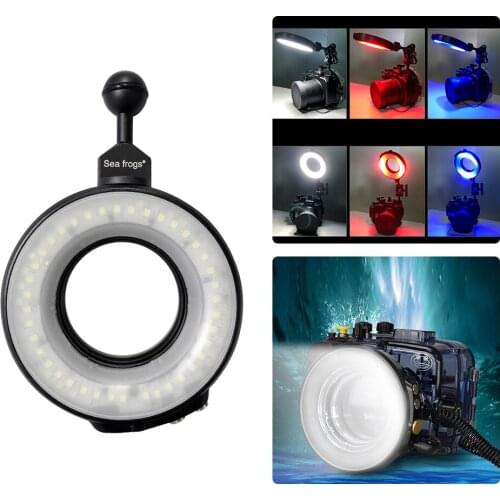 Waterproof SL-108 LED Camera Video Ring Light Flash Light Lamp Color Temperature 7500K for Cameras for Underwater Photography