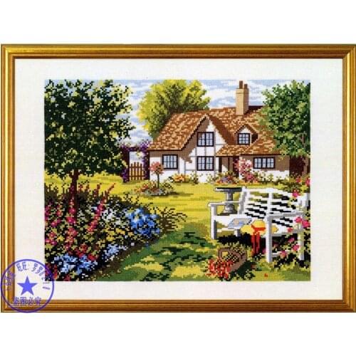 Top Quality romantic lovely counted cross stitch kit beauty house home cottage
