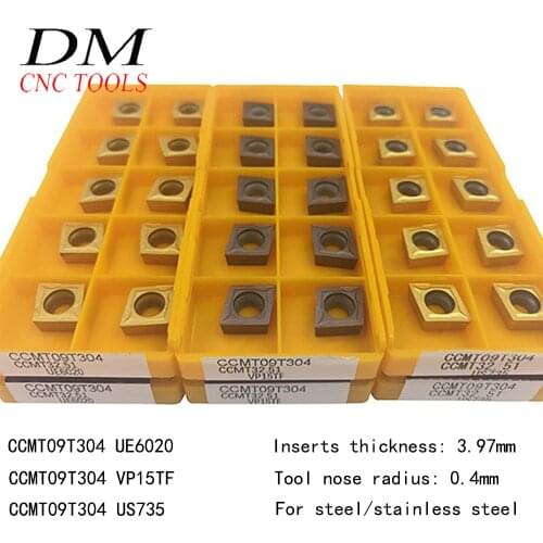 High quality carbide inserts CCMT09T304 VP15TF UE6020 US735 CNC machine tool milling cutter CCMT060204 lathe tool