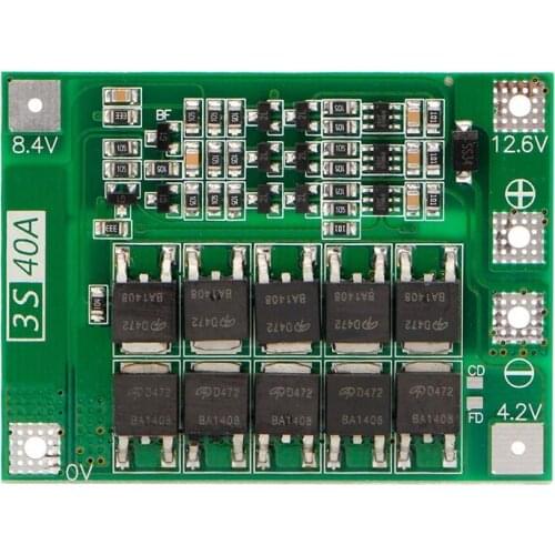 FULL-3S 40A 18650 Li-Ion Lithium Battery Charger Protection Board Pcb Bms For Drill Motor 11.1V 12.6V Lipo Cell Module