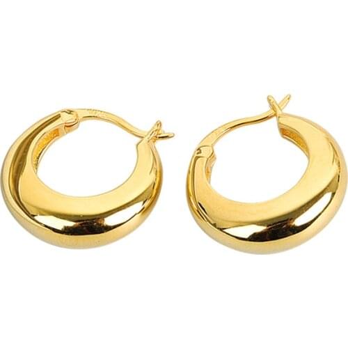 925 Sterling Silver French Punk Hip-Hop Geometric Small Hoop Earrings for Women Gold Silver Christmas Party Jewelry Accessories