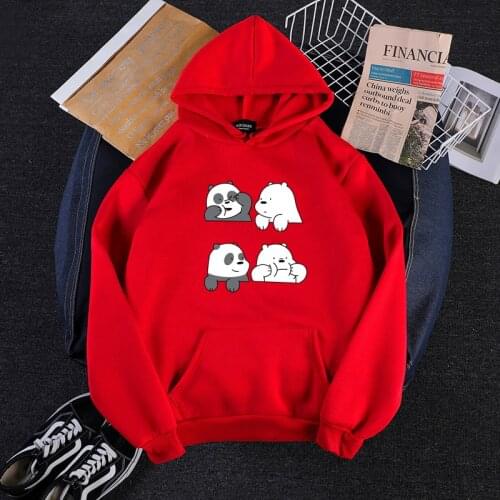 Oversize Ladies Hoodies Tops Pink Panda Sweatshirts Pullover Womens Autumn Long Cute Casual Warm Male Harajuku Hoodie Clothes