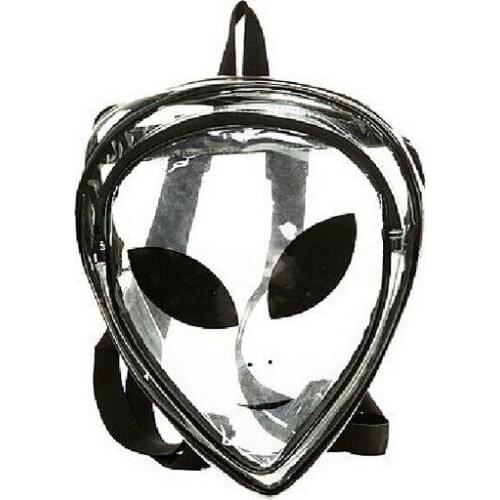 Women Harajuku Bag Backpack E.T. Extraterrestrial Face Backpack Cute Japanese Harajuku Schoolbag Girl Transparent Bag pack