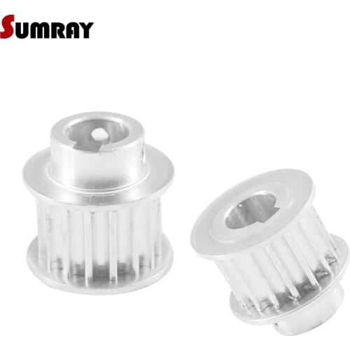 SUMRAY Keyway Timing Pulley 5M 15T 8/10mm bore keyway diameter 3mm 21mm width Toothed Pulley Wheel for Laser Machine