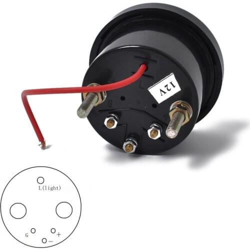 12V 52mm E-1/2-F Marine Boat Yacht Fuel Oil Tank Level Indicator Gauge Meter & 350mm Sensor