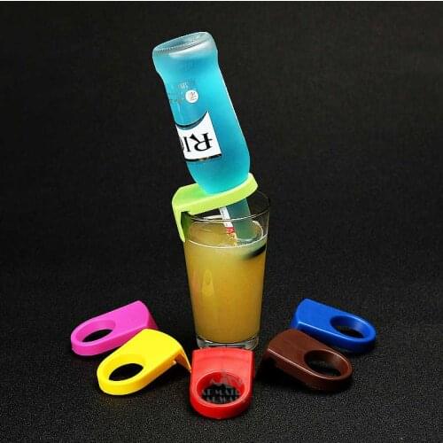 2pcs/set Mini Drinks Bottle Buckle Holders On Glass Cup Beer Cocktail Bottle Holder Drinking Bar Clip Portable Wine Bottles Rack