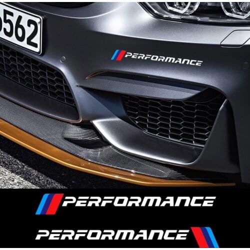 2PCS M Performance Front Bumper Stickers Rear Trunk Decals For BMW All Models F10 F20 F30 E36 E90 E46 X3 X5 G30