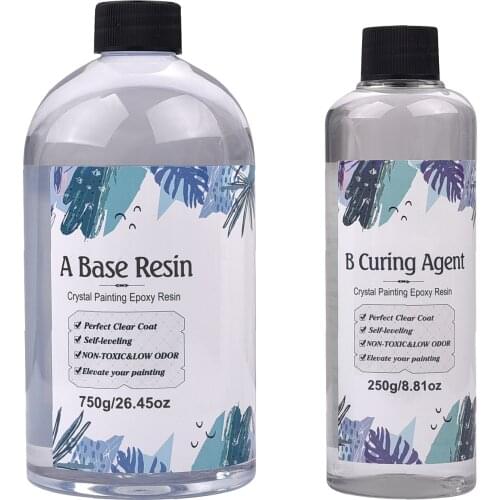 3:1 UV Epoxy Resin Glue Liquid Porcelain Painting Special Crystal High Transparent Resin Glue DIY Porcelain Painting Resin Craft