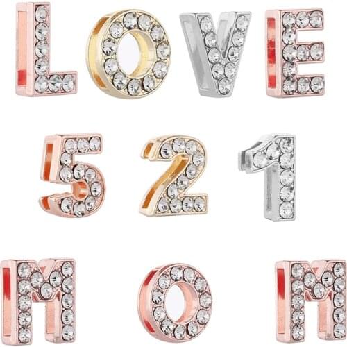 A_Z 26 Letters 0_9 Numbers 10mm Mesh Bracelets Bangles Accessories, DIY Name Birthday Making Necklace Bracelet Meaningful Gifts