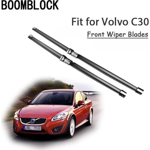 BOOMBLOCK 2PCS High Quality Front Windshield Wiper Blades For 2006-2013 Volvo C30 Accessories