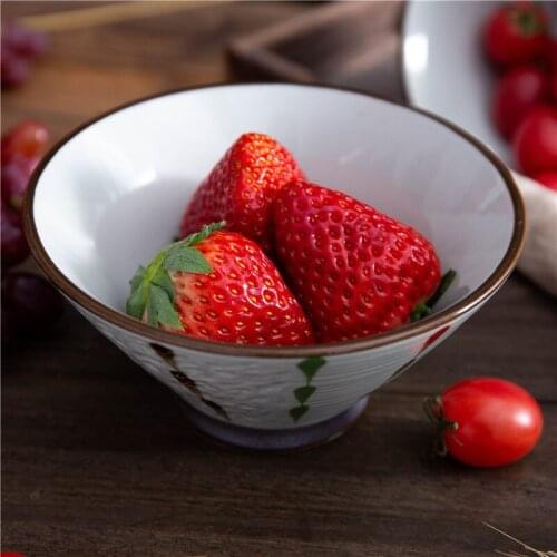 Japanese style Hefeng ramen bowl and hat bowl originality household ceramic high foot bowl net red single rice bowl straight