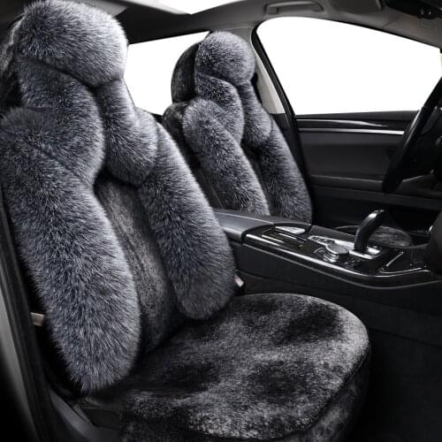 High Quality Long Wool Faux Far Car Seat Covers Universal for citroen c5 berlingo accessories c4 covers for vehicle seats