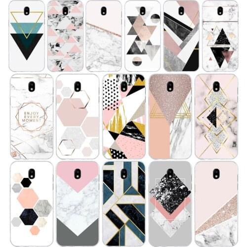 148SD Funny Geometry Splice Soft Silicone Tpu Cover phone Case for Samsung j3 j5 j7 2015 2016 17 j2 prime j6 Plus 2018