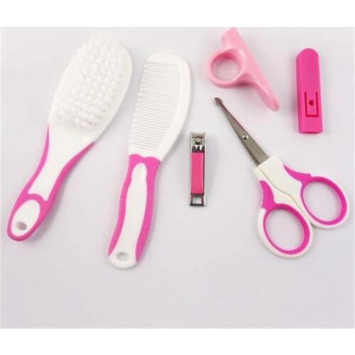 Baby Suit Babys Daily Care Set Babys Nail Care Comb Brush Set Round Cutter Head Scissors and Tweezers Nail Plastic Print