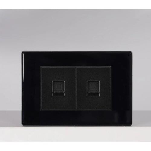 KAMANNI Luxury Light Switch LED Indicator Crystal Tempered Glass Piano Key Model design White Push Botton Wall Switches 220V New