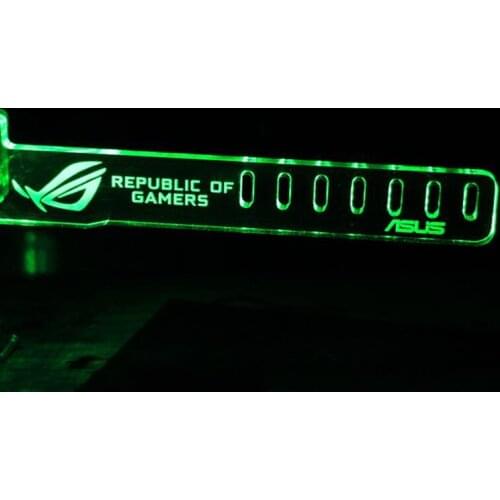 Hot Green For REPUBLIC OF GAMERB LED PCI Bit Computer Main Box Graphics Cards Custom Support Frame Display Card Components Jack