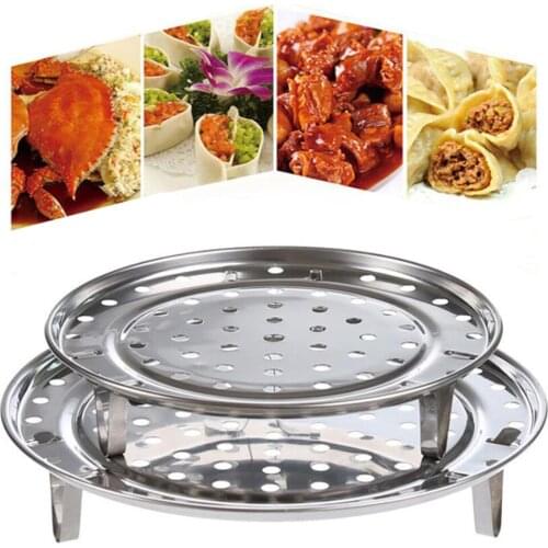Multi-function Durable Steamer Rack Stainless Steel Pot Steaming Tray Stand Steamer Shelf Cookware Kitchen Accessories 100gA