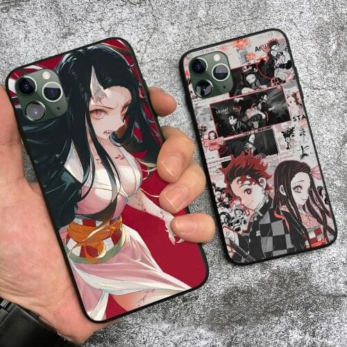 Nezuko Kamado Kimetsu no Yaiba Demon Slayer For iPhone 6 6s 7 8 Plus X XR XS 11 Pro Max soft silicone Phone case cover shell