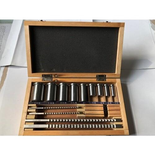 18pcs Keyway Broach Kit 1/8 3/16 1/4 3/8 Inch Size Cutter Metalworking Tool CNC