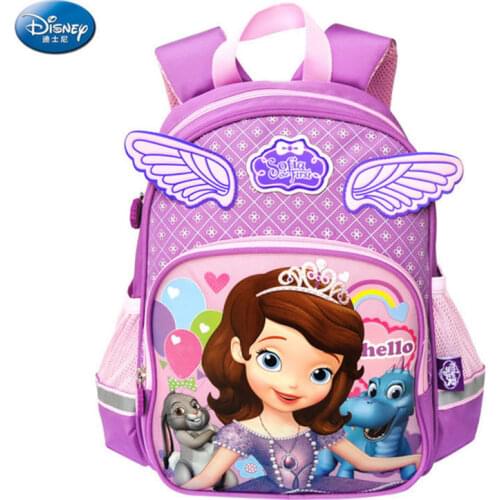 Disney new backpack cute wings kindergarten boys and girls cartoon Princess Childrens Shoulder Bag