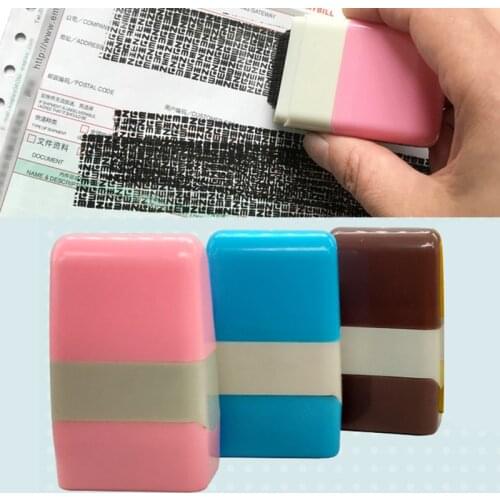 Security Stamp Roller Privacy Seal Roller Type Cover Eliminator Seal Portable Self-Inking Identity Theft Protection Roller Stamp