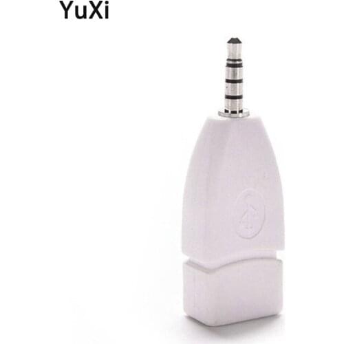 1pc New Converter Adapter USB 2.0 Female to Universal 3.5mm Male AUX Audio Plug 3.5 Connection Jack For Car MP3 Speaker U Disk
