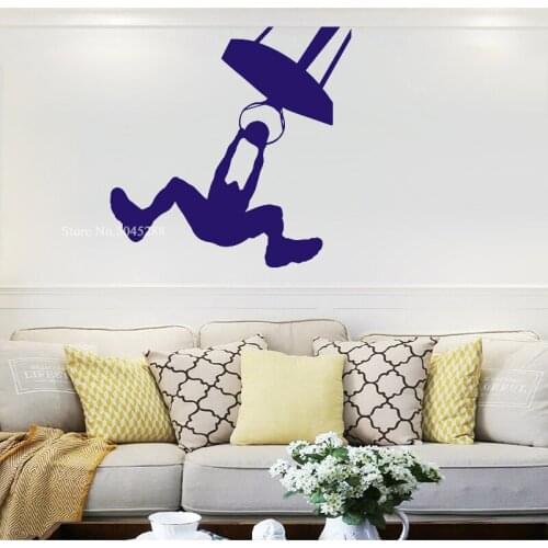 Personalized Basketball Wall Stickers for Boys Room Art Sport Wallpapers Basketball Decal Custom Color Affordable Beautiful Z217