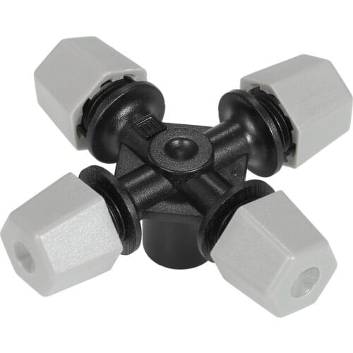 10pcs 4-nozzle Sprayer Garden Irrigation Irrigation Micro Flow Dripper Sprinklers Emitter Micro Drip Head for Watering System