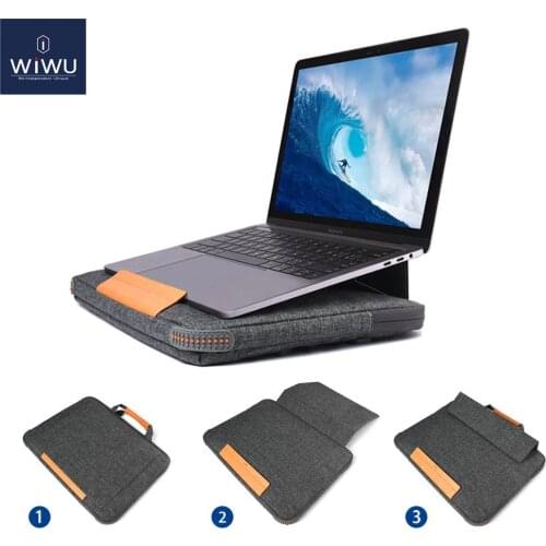 New Stand Laptop Bag Case for MacBook Pro 16 Portable Laptop Sleeve for MacBook Air Pro 13 15 Multi Pockets Notebook Bag 13 16