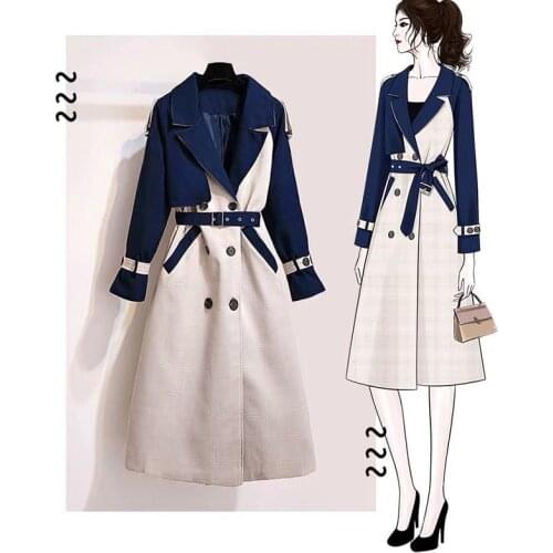 TSDFC Women's Double Breasted Trench Coats