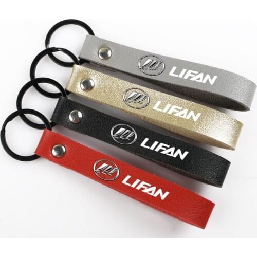 High-Grade Leather Car KeyChain Buckle Key Ring for lifan solano x60 x50 car metal key chain car styling Accessories