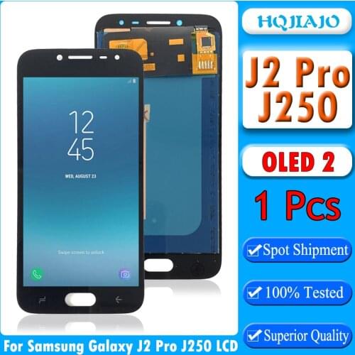 Test LCD Screen For Samsung Galaxy J2 Pro 2018 J250 J250F Touch Screen Digitizer LCD Display Adjust For Samsung J2 Pro J250 LCD