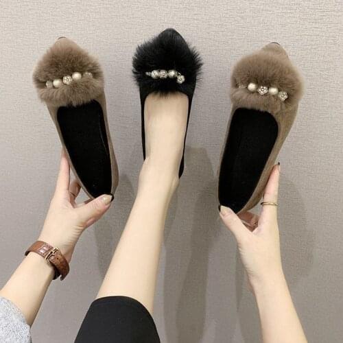 Winter Moccasins Flat Tendon Soft-Sole Cotton-padded Shoes with Velvet Pregnant Womens Lazy Mom Shoes womens shoes NVX321