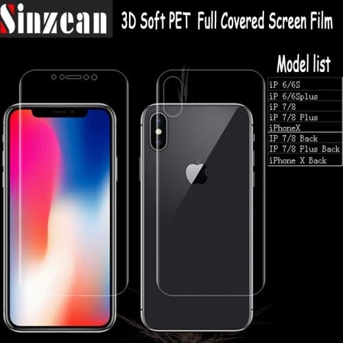 100PCS 3D Soft PET screen protector film for iphone 11 pro max/ Xs/8/8plus/7/7 plus/XS MAX/12 promax /12 pro PET film