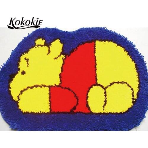 3d rug cartoon carpet handmade embroidery yarn Foamiran for crafts knooppakket Decorative carpet latch hook kits rug cushion mat