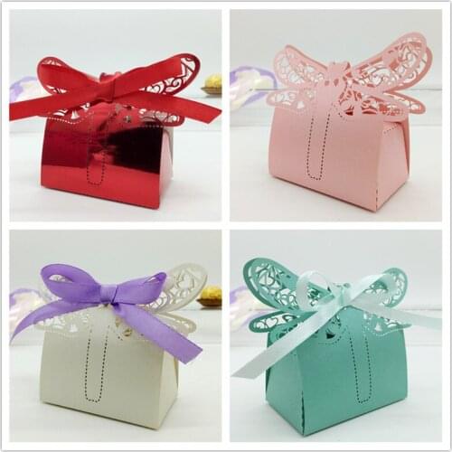 50pcs Butterfly Laser Cut Wedding Favor Boxes And Bags Gift Candy Boxes Favor Box For Wedding Decoration Birthday Party 5zSH151