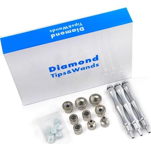 Diamond Microdermabrasion Dermabrasion Black Head Remover 9 Tips+3 Wand Skin Rejuvanation Facial Diamond Peeling Care Tool Derma