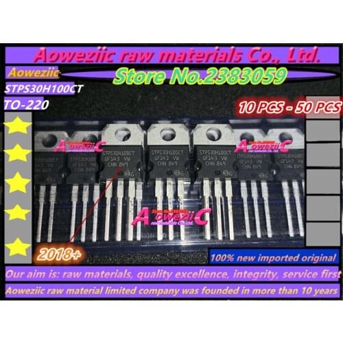 Aoweziic 2018+ 100% new imported original STPS30H100CT STPS30H100 TO-220 Schottky Diode 100V 30A