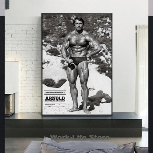 Arnold Schwarzenegger-Bodybuilding Motivational Quote Posters and Prints Canvas Gym Room Fitness Sports Picture No Frame Paintin
