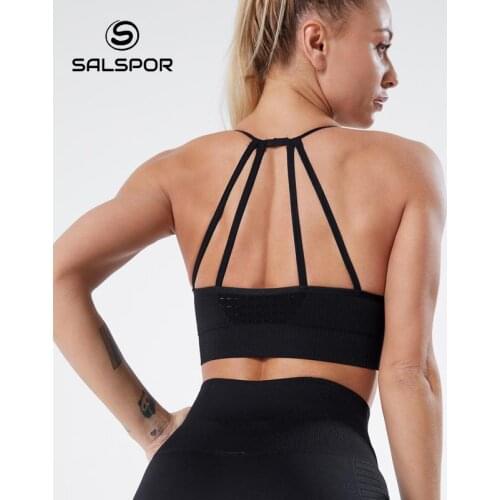 SALSPOR Women Fitness Bras for Women Workout Underwear Sexy Push Up Seamless Crop Top Women Sportswear Fitness Shirt Vest