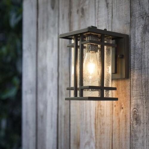 Black Outdoor Waterproof Wall Lamp External Wall Square Corridor Wall Sconce Outdoor Terrace Door Roof Ligths