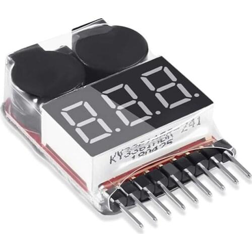 Digital 2 IN1 Low Buzzer Alarm 1S-8S Lipo Li-on Fe RC Voltage Meter Monitor Tester for Helicopter Battery