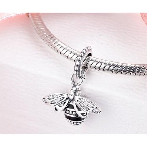 CKK Fit Pandora Bracelets Sparkling Queen Bee Charms Silver 925 Original Beads for Jewelry Making Sterling Silver Berloque
