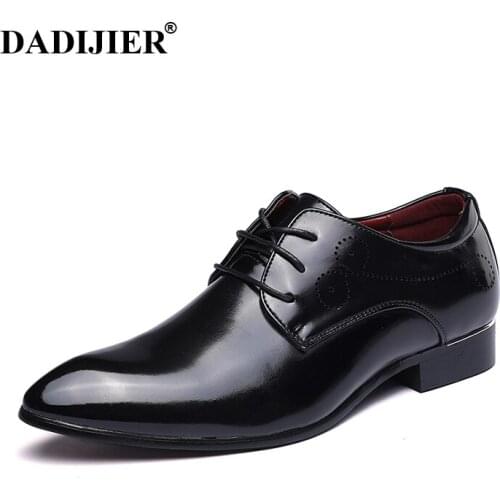 DADIJIER Men's Patent Leather Shoes